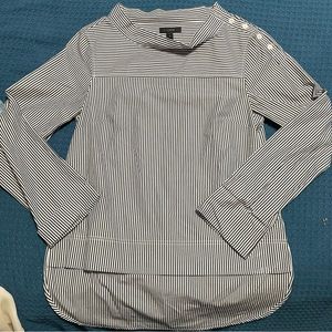 J Crew 0 Striped Long Sleeve Blouse